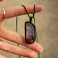 crystal macrame necklace