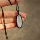 crystal macrame necklace