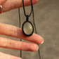 crystal macrame necklace