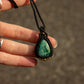 Chrysocolla Malachite • macrame necklace