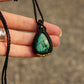 Chrysocolla Malachite • macrame necklace