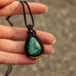 Chrysocolla Malachite • macrame necklace