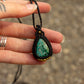Chrysocolla Malachite • macrame necklace
