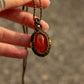 Carnelian • macrame necklace