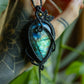 Labradorite • macrame necklace