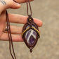 Amethyst • macrame necklace