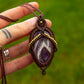 Amethyst • macrame necklace