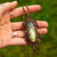 Labradorite • macrame necklace