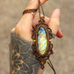 Labradorite • macrame necklace