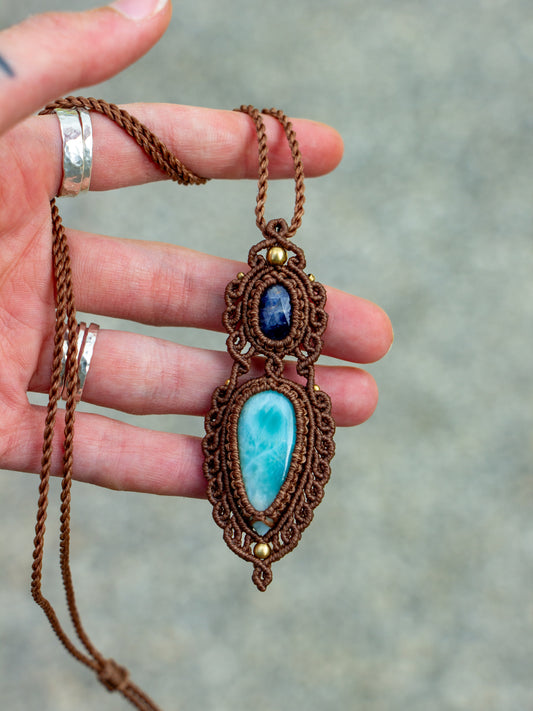 Sodalite & Larimar necklace