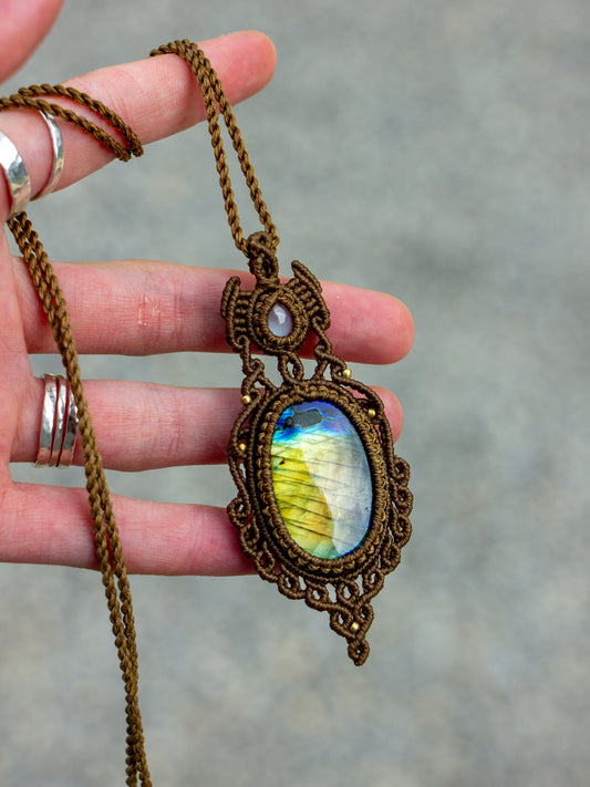Moonstone & Labradorite necklace