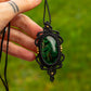 Malachite • macrame necklace