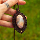 Pink Opal • macrame necklace