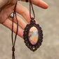 Pink Opal • macrame necklace