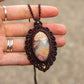 Pink Opal • macrame necklace