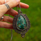 Chrysocolla Malachite • macrame necklace