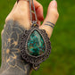 Chrysocolla Malachite • macrame necklace