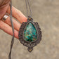 Chrysocolla Malachite • macrame necklace