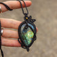 Labradorite • macrame necklace