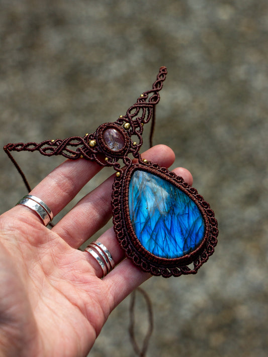 Topaz & Labradorite necklace