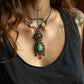 Clear Quartz & Chrysoprase macrame necklace