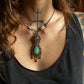 Clear Quartz & Chrysoprase macrame necklace