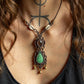 Clear Quartz & Chrysoprase macrame necklace