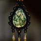 Moss Agate macrame necklace