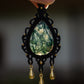 Moss Agate macrame necklace