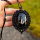 Druzy Onyx • macrame necklace