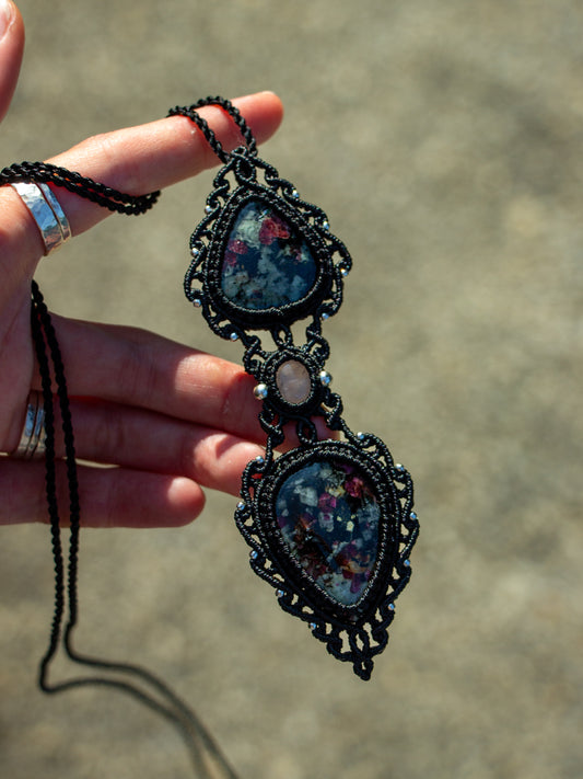 Eudialyte & Rose Quartz necklace