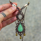 Clear Quartz & Chrysoprase macrame necklace
