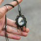 Moss Agate macrame necklace