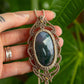 Moss Agate • macrame necklace