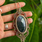Moss Agate • macrame necklace