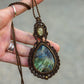 Citrine & Labradorite macrame necklace