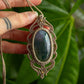 Moss Agate • macrame necklace