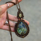 Citrine & Labradorite macrame necklace
