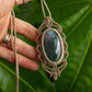 Moss Agate • macrame necklace