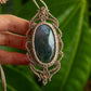Moss Agate • macrame necklace