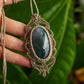Moss Agate • macrame necklace