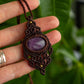 Lepidolite • macrame necklace