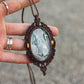 Moss Agate macrame necklace