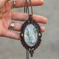 Moss Agate macrame necklace