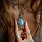 Malachite & Rainbow Moonstone necklace