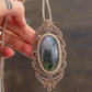 Moss Agate • macrame necklace