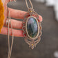 Moss Agate • macrame necklace