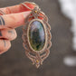 Moss Agate • macrame necklace