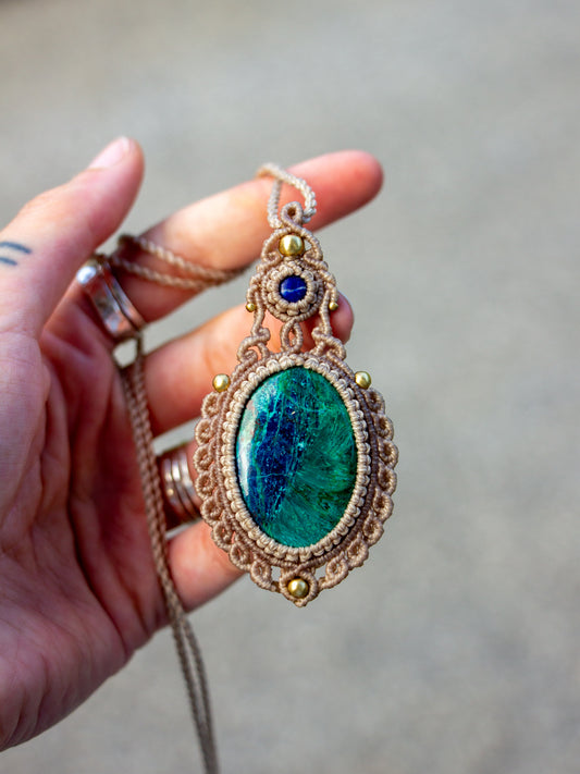 Lapis Lazuli & Chrysocolla necklace