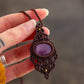 Lepidolite • macrame necklace
